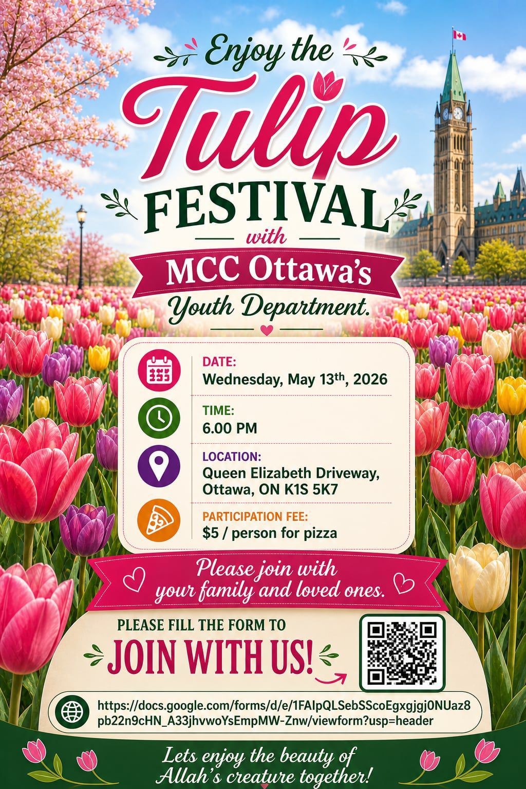 MCC Ottawa Youth Department Tulip Festival flyer